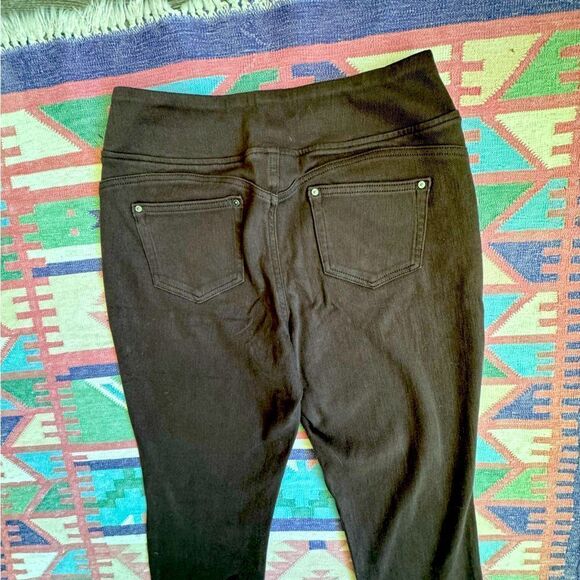 Belle by Kim Gavel Brown Legging Pockets Cotton Stretch Pants Size 8P - Picture 6 of 12